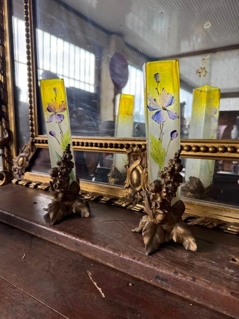 Paire de soliflores Art nouveau signés A. Fontay, photo 1 sur 7